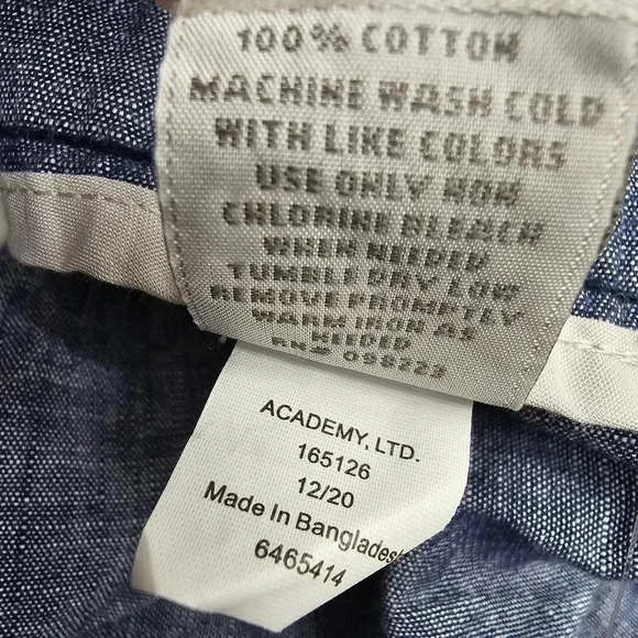 BCG Plus Lifestyle Cuff Chambray Medieval Blue Shorts Size 3X NWT - Picture 7 of 7